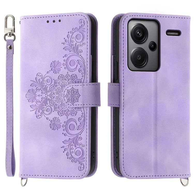 For Xiaomi Redmi Note 13 Pro+ 5G Case Crossbody Leather Phone Cover with Card Slots