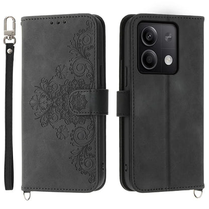 For Xiaomi Redmi Note 13 5G / Note 13 5G (China) Leather Phone Case with 2 Straps