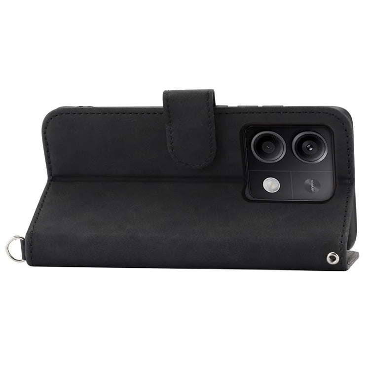 For Xiaomi Redmi Note 13 5G / Note 13 5G (China) Leather Phone Case with 2 Straps