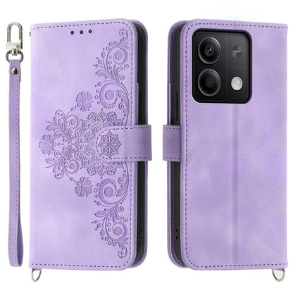 For Xiaomi Redmi Note 13 5G / Note 13 5G (China) Leather Phone Case with 2 Straps
