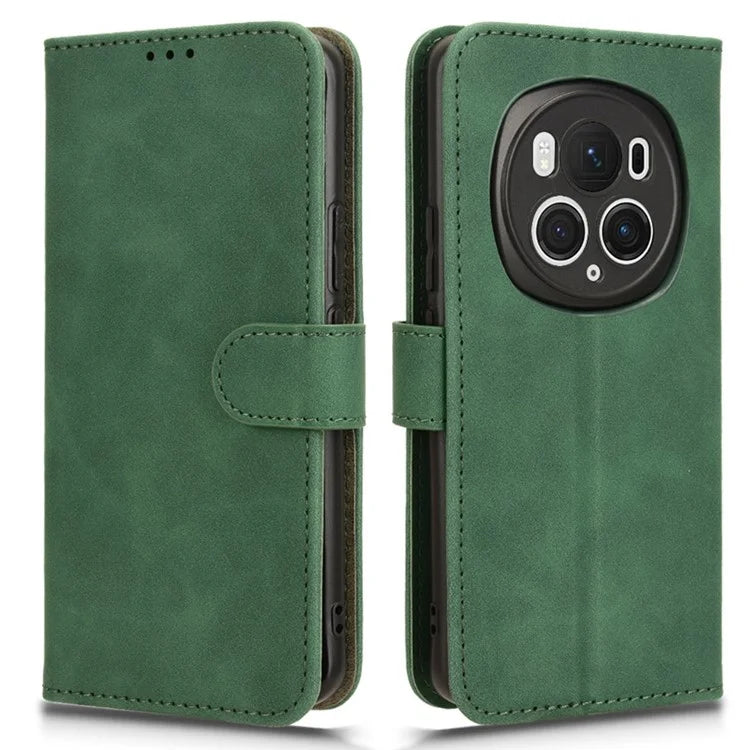 For Honor Magic6 Pro 5G Skin-touch Leather Case Wallet Folio Flip Phone Cover