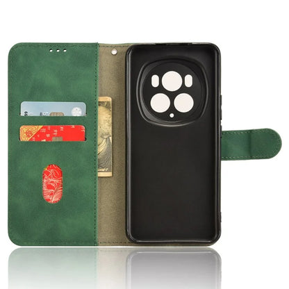 For Honor Magic6 Pro 5G Skin-touch Leather Case Wallet Folio Flip Phone Cover