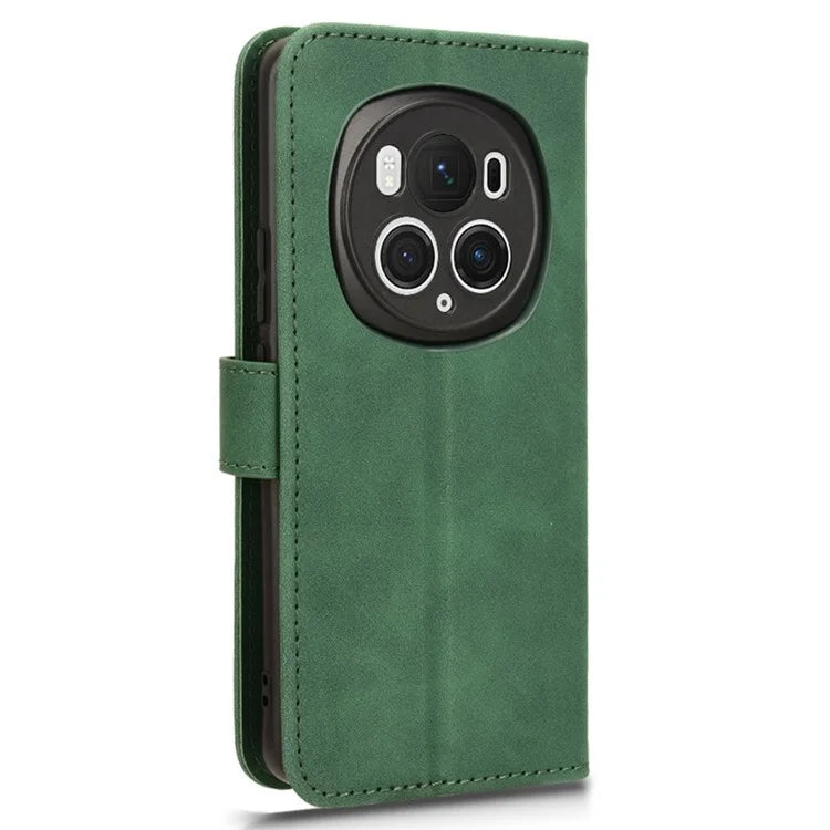 For Honor Magic6 Pro 5G Skin-touch Leather Case Wallet Folio Flip Phone Cover