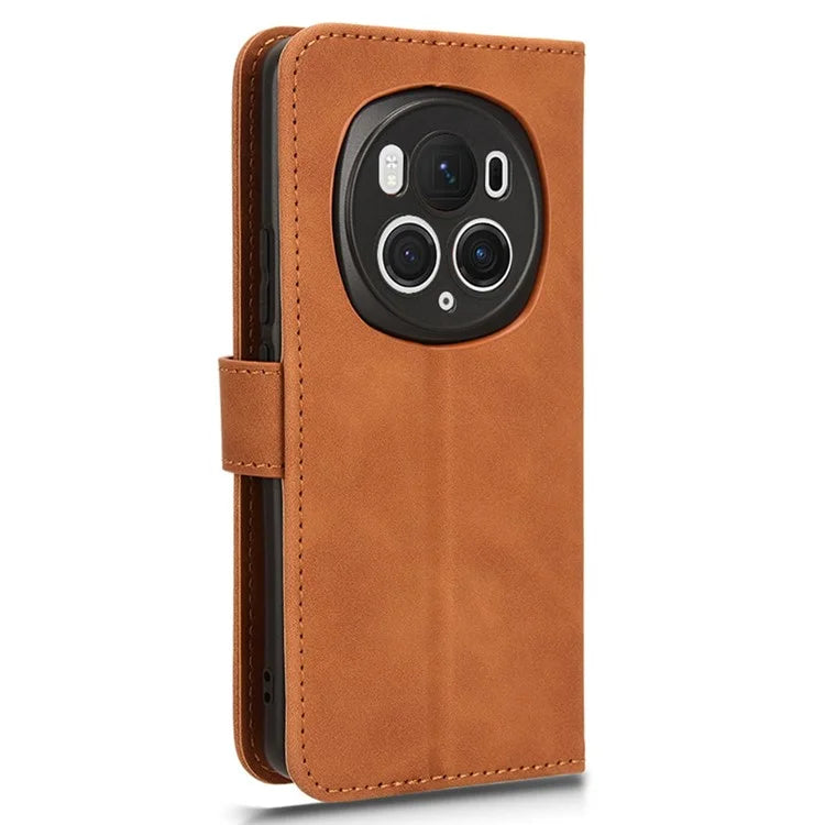 For Honor Magic6 Pro 5G Skin-touch Leather Case Wallet Folio Flip Phone Cover
