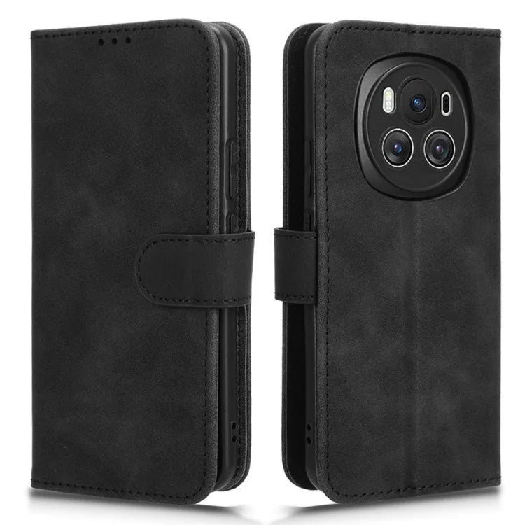 For Honor Magic6 5G Flip Phone Case Leather Wallet Cover Skin-touch Texture