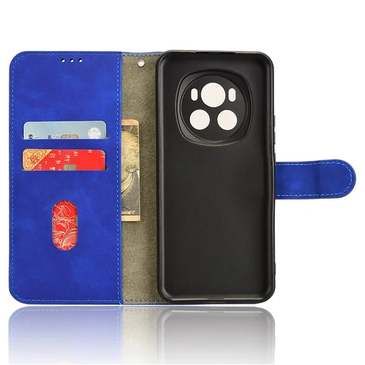 For Honor Magic6 5G Flip Phone Case Leather Wallet Cover Skin-touch Texture