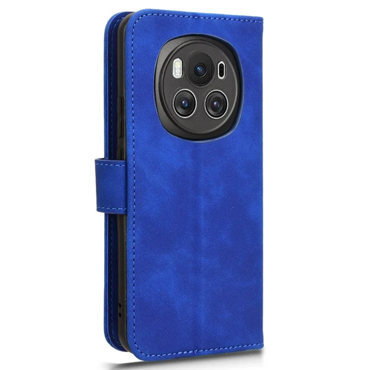 For Honor Magic6 5G Flip Phone Case Leather Wallet Cover Skin-touch Texture