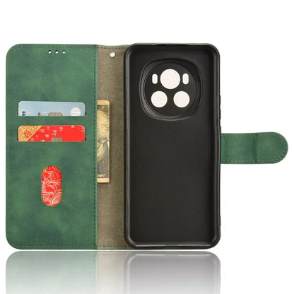 For Honor Magic6 5G Flip Phone Case Leather Wallet Cover Skin-touch Texture