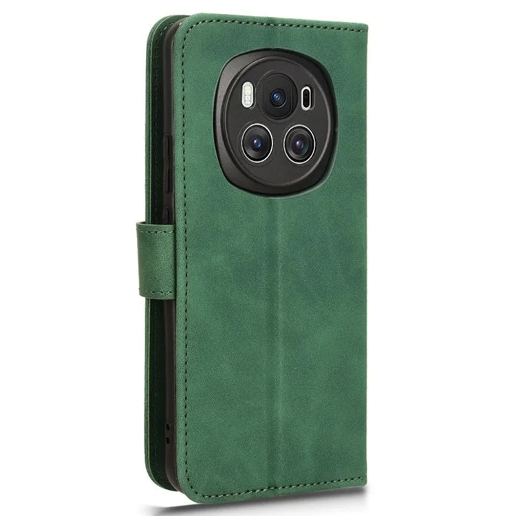 For Honor Magic6 5G Flip Phone Case Leather Wallet Cover Skin-touch Texture
