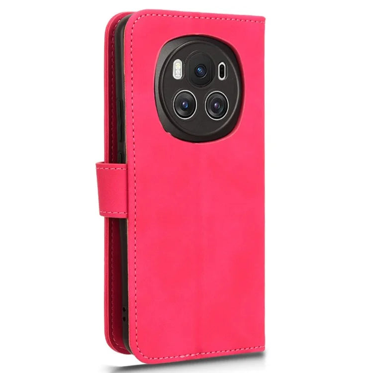 For Honor Magic6 5G Flip Phone Case Leather Wallet Cover Skin-touch Texture