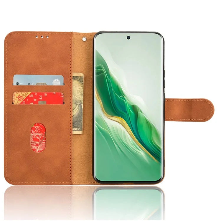For Honor Magic6 5G Flip Phone Case Leather Wallet Cover Skin-touch Texture