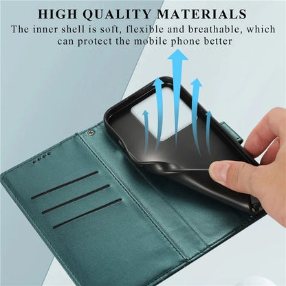 DF-06 For Xiaomi Redmi Note 13 Pro 5G / Poco X6 5G Leather Case Line Imprinted Wallet Cover