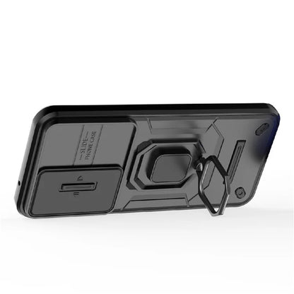 For Huawei nova 12 5G Case with Camera Slider PC + TPU Back Cover Ring Kickstand