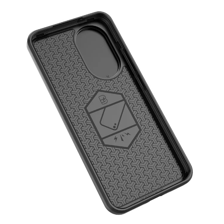 For Huawei nova 12 5G Case with Camera Slider PC + TPU Back Cover Ring Kickstand