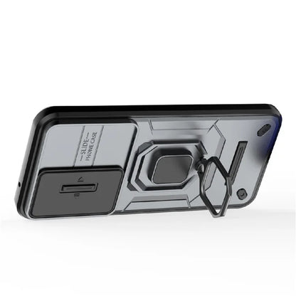 For Huawei nova 12 5G Case with Camera Slider PC + TPU Back Cover Ring Kickstand