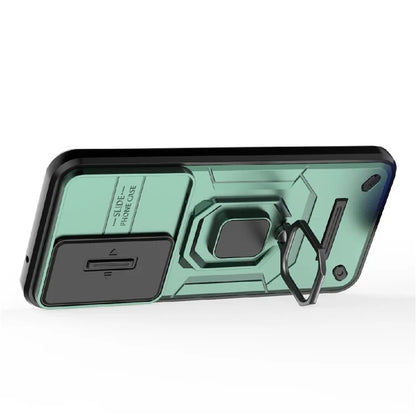 For Huawei nova 12 5G Case with Camera Slider PC + TPU Back Cover Ring Kickstand