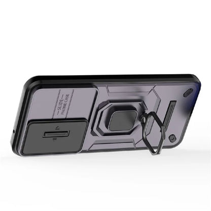 For Huawei nova 12 5G Case with Camera Slider PC + TPU Back Cover Ring Kickstand