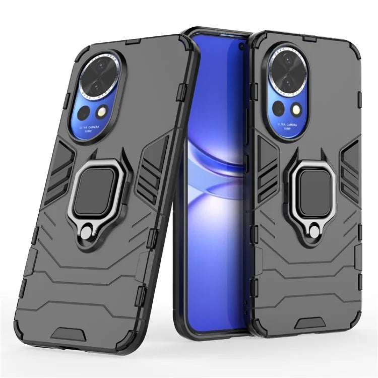 For Huawei nova 12 5G Back Case Shockproof PC +TPU Phone Cover with Ring Kickstand
