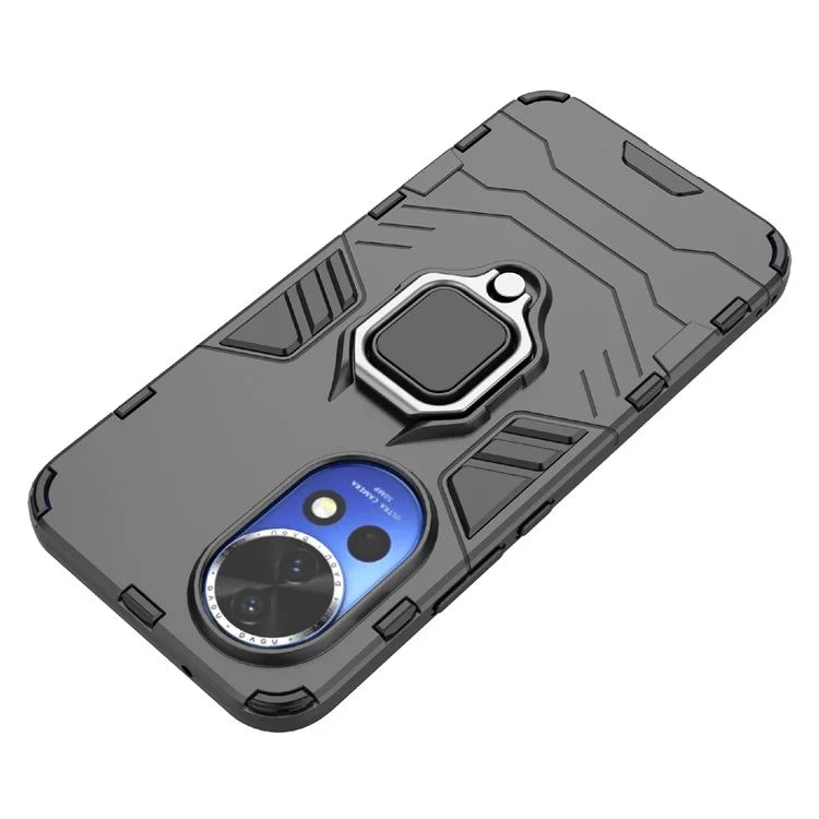 For Huawei nova 12 5G Back Case Shockproof PC +TPU Phone Cover with Ring Kickstand