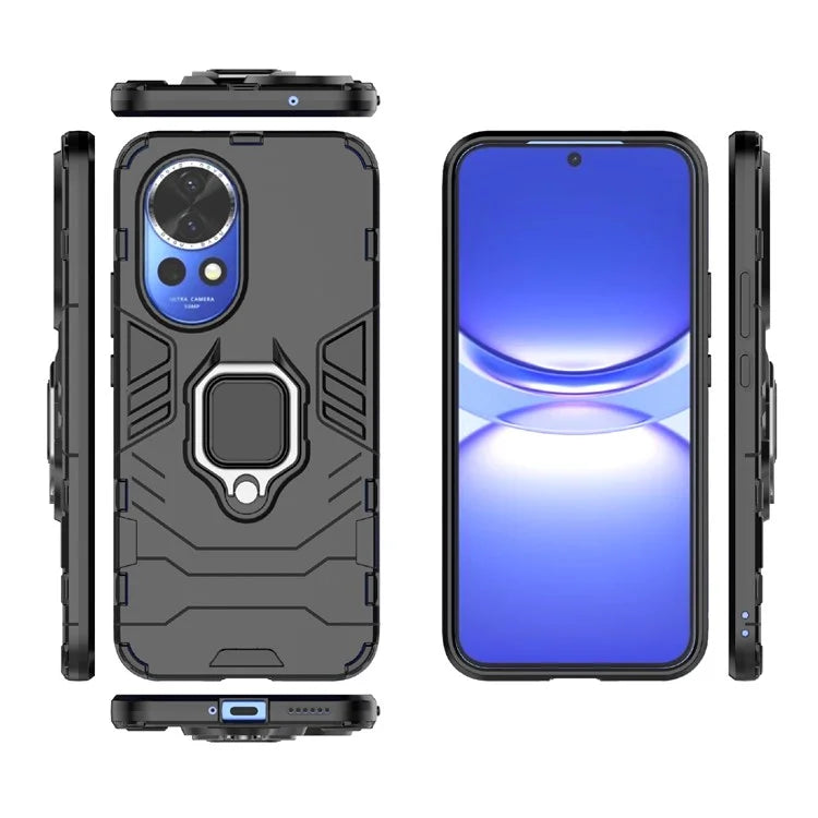 For Huawei nova 12 5G Back Case Shockproof PC +TPU Phone Cover with Ring Kickstand