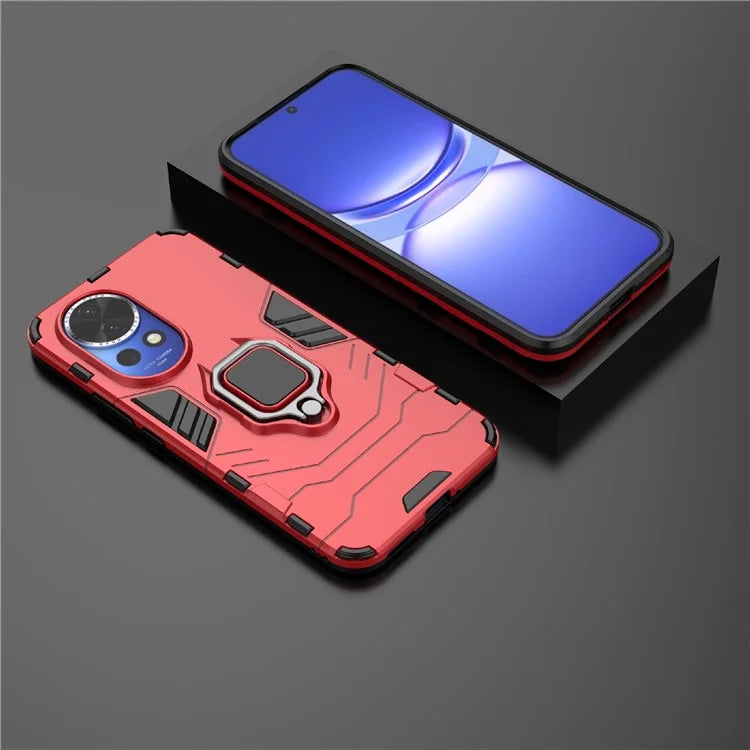 For Huawei nova 12 5G Back Case Shockproof PC +TPU Phone Cover with Ring Kickstand