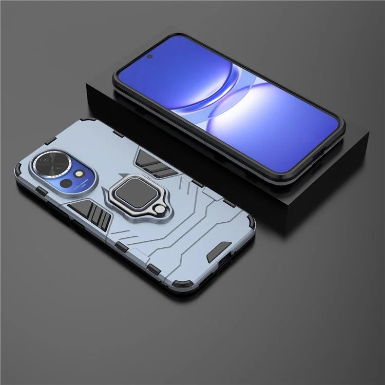 For Huawei nova 12 5G Back Case Shockproof PC +TPU Phone Cover with Ring Kickstand