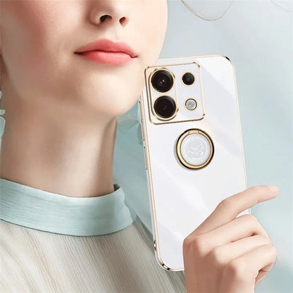 XINLI For Xiaomi Redmi Note 13 Pro 5G / Poco X6 5G Case TPU Phone Back Cover Electroplating Edge with Kickstand
