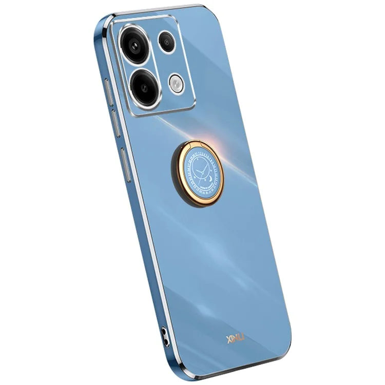XINLI For Xiaomi Redmi Note 13 Pro 5G / Poco X6 5G Case TPU Phone Back Cover Electroplating Edge with Kickstand