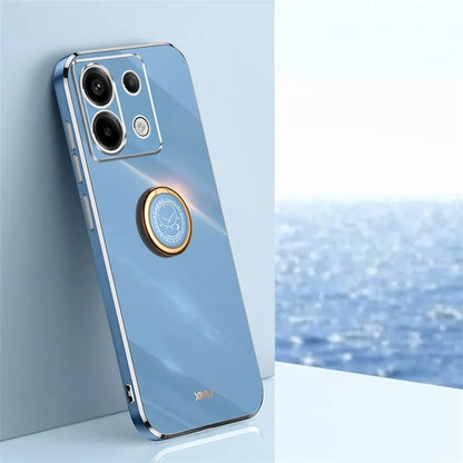 XINLI For Xiaomi Redmi Note 13 Pro 5G / Poco X6 5G Case TPU Phone Back Cover Electroplating Edge with Kickstand