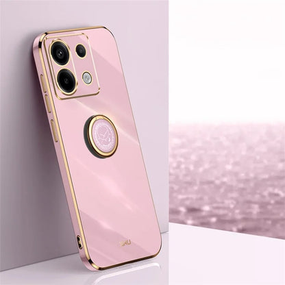 XINLI For Xiaomi Redmi Note 13 Pro 5G / Poco X6 5G Case TPU Phone Back Cover Electroplating Edge with Kickstand