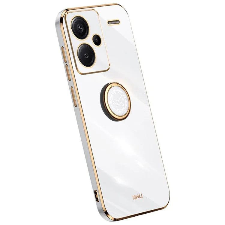 XINLI For Xiaomi Redmi Note 13 Pro+ 5G Case with Ring Kickstand TPU Phone Back Cover