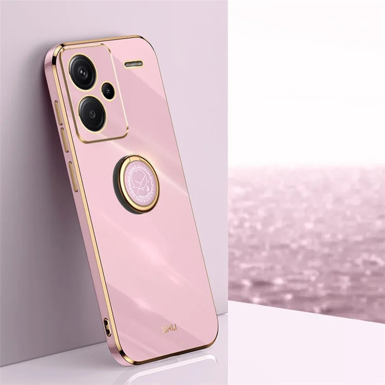 XINLI For Xiaomi Redmi Note 13 Pro+ 5G Case with Ring Kickstand TPU Phone Back Cover