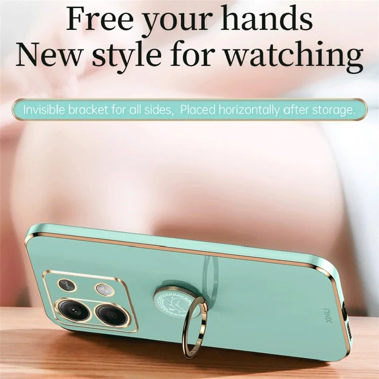 XINLI For Xiaomi Redmi Note 13 5G TPU Case Kickstand Electroplated Phone Cover Protector