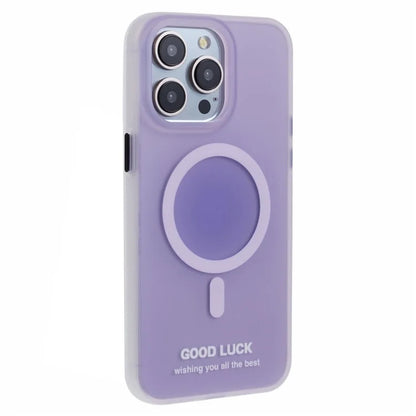 PP Series for iPhone 13 Pro IMD Phone Cover Magnetic Wireless Charging Case Metal Buttons