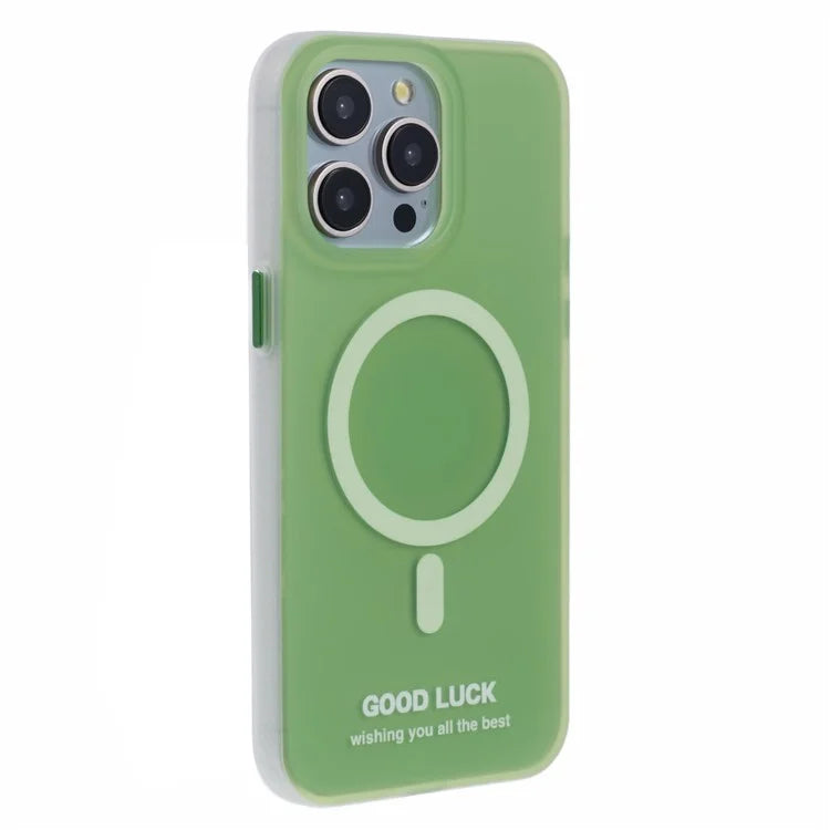 PP Series for iPhone 13 Pro IMD Phone Cover Magnetic Wireless Charging Case Metal Buttons