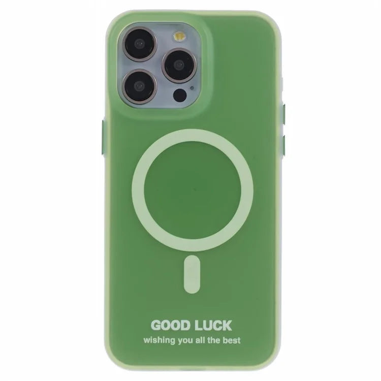 PP Series for iPhone 13 Pro IMD Phone Cover Magnetic Wireless Charging Case Metal Buttons
