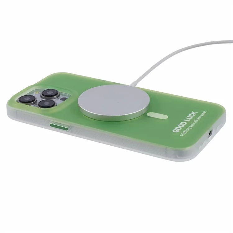 PP Series for iPhone 13 Pro IMD Phone Cover Magnetic Wireless Charging Case Metal Buttons