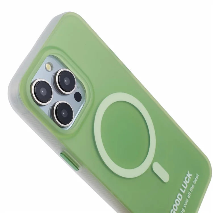 PP Series for iPhone 13 Pro IMD Phone Cover Magnetic Wireless Charging Case Metal Buttons