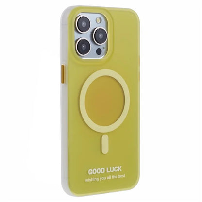 PP Series for iPhone 13 Pro IMD Phone Cover Magnetic Wireless Charging Case Metal Buttons