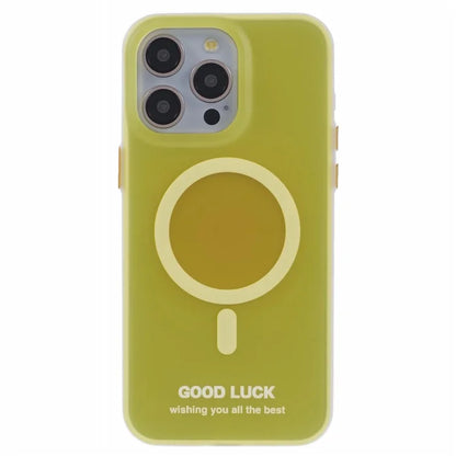 PP Series for iPhone 13 Pro IMD Phone Cover Magnetic Wireless Charging Case Metal Buttons