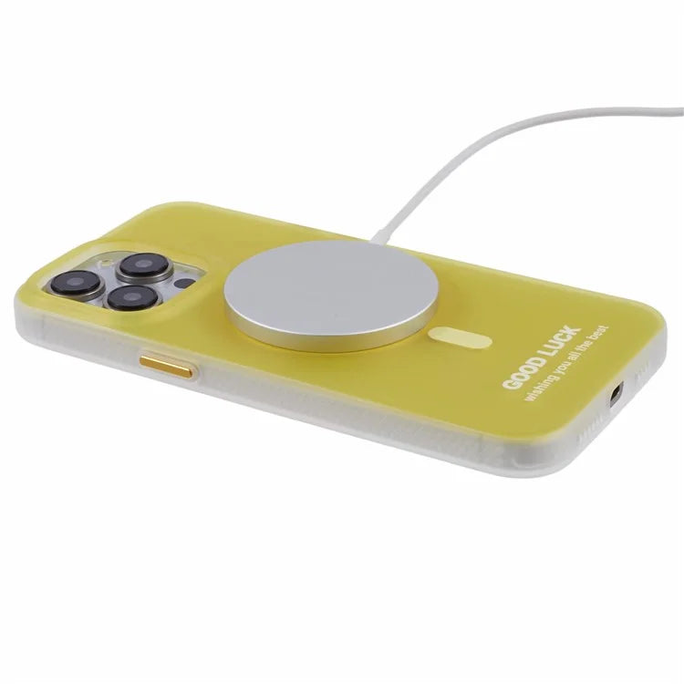 PP Series for iPhone 13 Pro IMD Phone Cover Magnetic Wireless Charging Case Metal Buttons