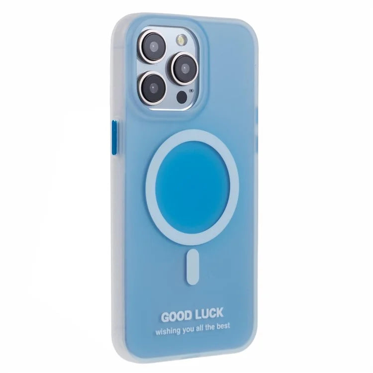 PP Series for iPhone 13 Pro IMD Phone Cover Magnetic Wireless Charging Case Metal Buttons