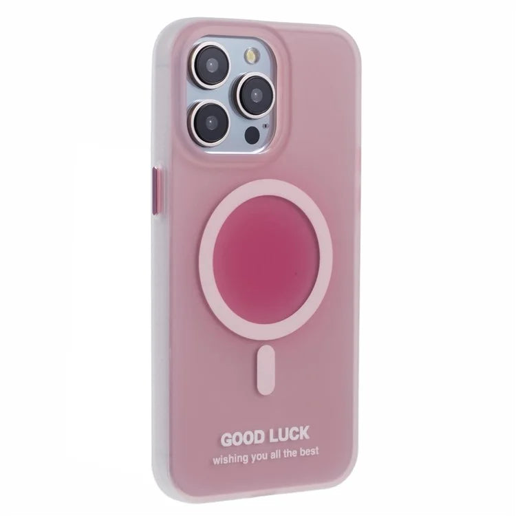 PP Series for iPhone 13 Pro IMD Phone Cover Magnetic Wireless Charging Case Metal Buttons