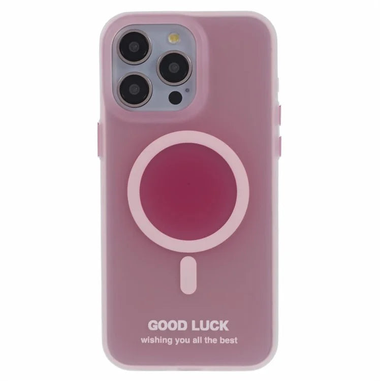PP Series for iPhone 13 Pro IMD Phone Cover Magnetic Wireless Charging Case Metal Buttons