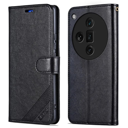 AZNS For Oppo Find X7 Ultra Leather Case Flip Wallet Phone Stand Shockproof Cover