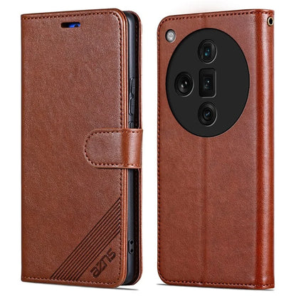 AZNS For Oppo Find X7 Ultra Leather Case Flip Wallet Phone Stand Shockproof Cover