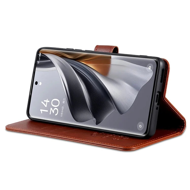 AZNS For Oppo Find X7 Ultra Leather Case Flip Wallet Phone Stand Shockproof Cover
