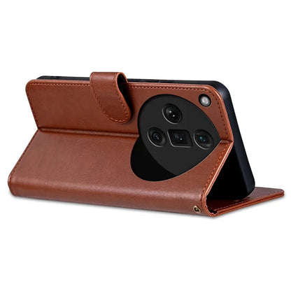 AZNS For Oppo Find X7 Ultra Leather Case Flip Wallet Phone Stand Shockproof Cover