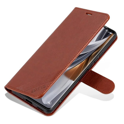 AZNS For Oppo Find X7 Ultra Leather Case Flip Wallet Phone Stand Shockproof Cover