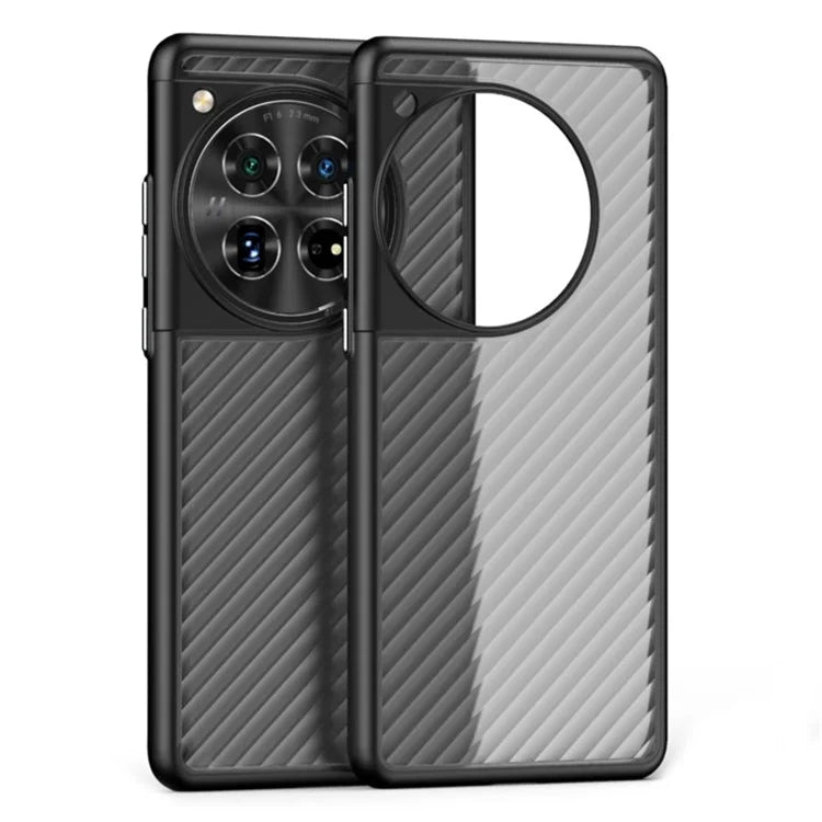 For OnePlus 12 5G Case Twill Stripe PC + TPU Protective Phone Cover
